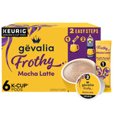 Gevalia Frothy mocha latte pods ready for a quick, espresso-style morning.