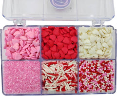 Gevog cupcake topper hearts elevate dessert presentation for Valentine celebrations.