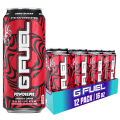 G Fuel Lingonberry 16oz can front view for focused gaming sessions.