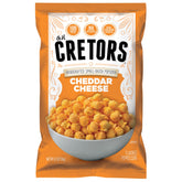 G.H. Cretors cheddar cheese corn bags front view for quick, shareable snacking.
