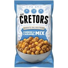 G.H. Cretors Cheese & Caramel Bag showing a balanced sweet-savory snack for sharing.