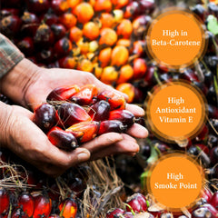 Ghana Heritage Red Palm Oil kitchen setting emphasizing versatile frying and sautéing.