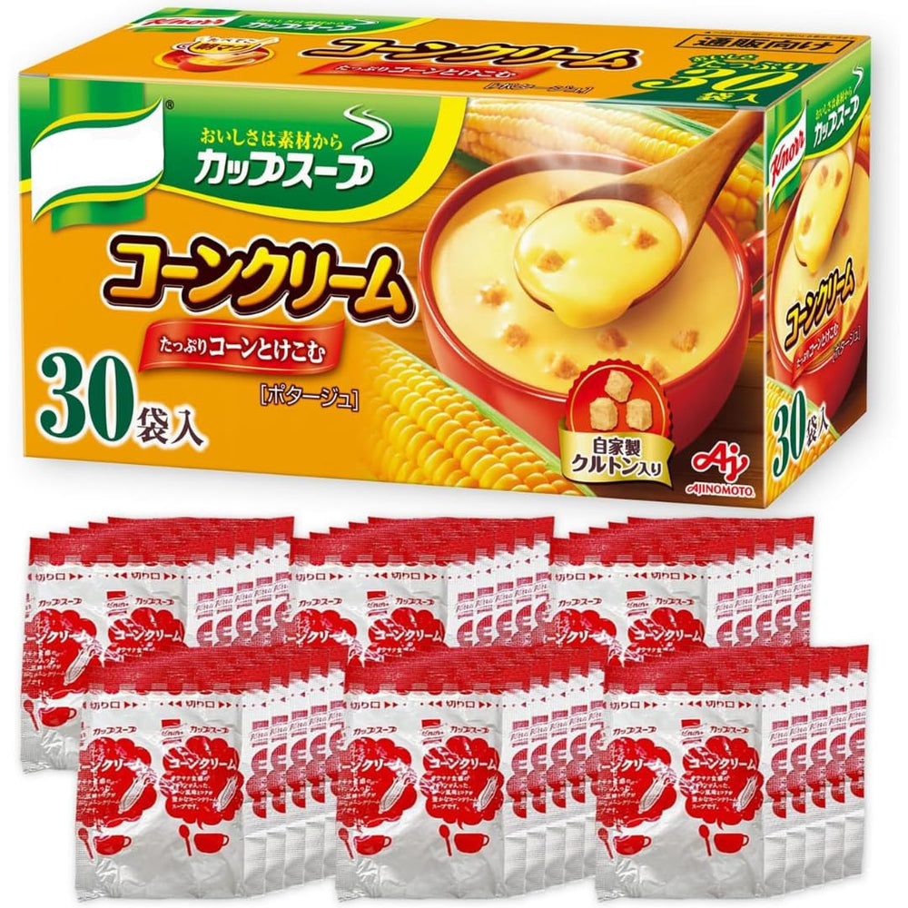 Ghibili Japanese Instant Cup Soup sachets for quick, convenient meals with corn cream flavor.