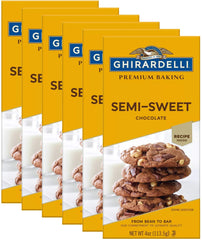 Ghirardelli baking bar semi-sweet 4oz six-pack ready for rich melting and baking