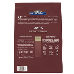 Ghirardelli dark chocolate wafers ideal for baking applications.