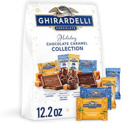 Ghirardelli Holiday Caramel Collection bag showcases assorted chocolates for gifting and sharing