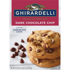 Ghirardelli cookie mix dry ingredients measurement showing easy prep and shelf-stable mix.