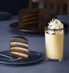 Ghirardelli white chocolate dessert topping drizzled over desserts