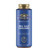 Ghirardelli sea salt caramel sauce bottle ideal for pouring on desserts