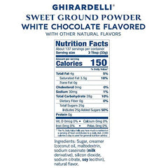 Ghirardelli White Café Mocha with espresso and steamed milk offers a café-style treat.