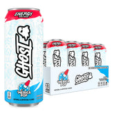 GHOST Merica Pop 16oz can front view showing bold flavor and branding for quick energy