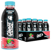 GHOST Hydration Kiwi Strawberry bottle view highlights refreshing flavor and on-the-go hydration