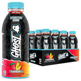 GHOST Hydration Strawbango bottle pour for quick electrolyte intake.