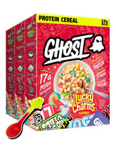 Ghost Protein Cereal Lucky Charms marshmallows 3-pack, ideal for a high-protein breakfast.
