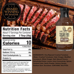G Hughes Sugar Free BBQ Honey bottle perfect for a sweet glaze.