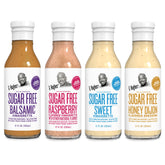 G Hughes sugar-free Honey Dijon dressing bottle for gluten-free, low-carb salads
