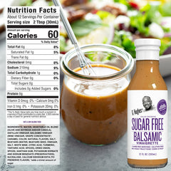 Pour shot of G Hughes sugar-free Honey Dijon dressing for quick salad topping