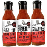 G Hughes Thai Chili Wing Sauce 3-pack bottle for dipping wings and snacks