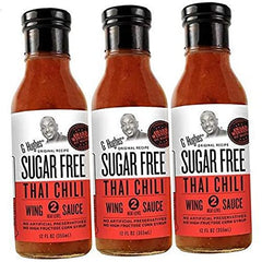 G Hughes Thai Chili Wing Sauce 3-pack bottle for dipping wings and snacks