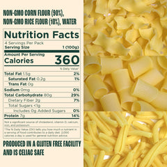 Giadzy gluten-free Taccole pasta on a colorful plate suggests quick, satisfying meals.
