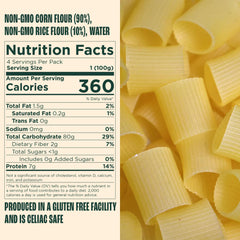 Giadzy Mezzi Rigatoni gluten-free pasta made in Italy for authentic flavor.