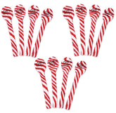 Gift Boutique peppermint candy cane spoons with stripes for stirring cocoa and coffee.