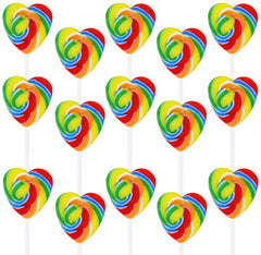 Gift Boutique Valentine swirl heart lollipops 40 pack in vibrant colors for gifting