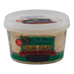 Gillian's Gluten Free Italian Bread Crumbs pack shot ideal for crispy breading.