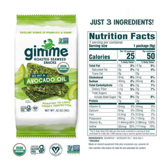 Close-up of GimMe crispy roasted seaweed texture and shine