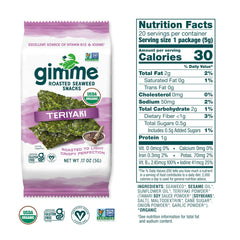 gimMe crispy roasted seaweed close-up showing premium organic ingredients