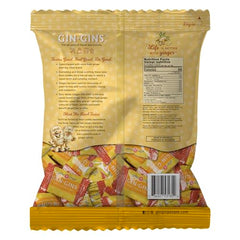 GIN GINS ginger candy pieces close-up showing a bold, spicy-sweet bite