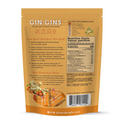 Close-up of Gin Gins Mandarin Orange Chews showing fresh ginger and citrus flavor.