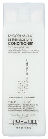 Giovanni Conditioner Ec Sas bottle for everyday detangling and smoothness.
