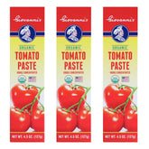 Giovanni’s Organic paste tubes in a three-pack for quick cooking