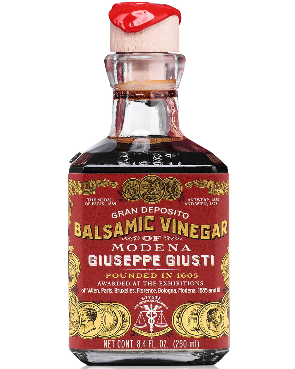 Giusti Gran Deposito balsamic bottle ready to elevate meals with a rich, silky finish.