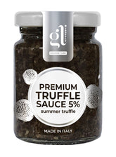 GL Truffle Gourmet Line premium black truffle sauce bottle shows rich aroma for elevated dishes.