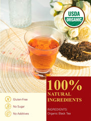 GLDNT Organic Black Tea packaging resealable pouch preserves freshness for daily brewing