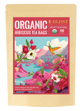 GLDNT Organic Hibiscus Tea Bags brew a rosy-red cup with refreshing tartness.