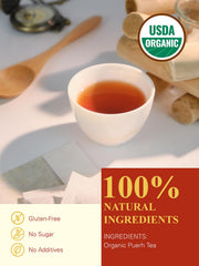 GLDNT Pu-erh tea bags, 100-count, convenient daily use.