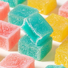 GLEAMETT Gem Crystal Amber Candy crunchy shell delivers a satisfying snap for snacking.