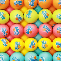 Global Gumball candy-filled gumballs in 1-inch size for quick machine refills.