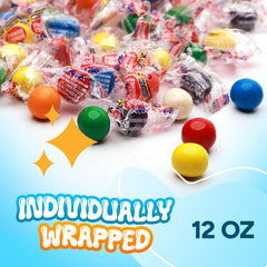 Global Gumball kids sharing moment captures colorful gum balls for parties.