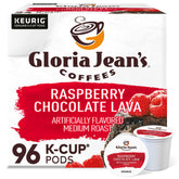 Gloria Jean's Raspberry Chocolate Lava pod ready to brew for convenient single-serve coffee.