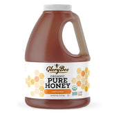 GloryBee light and mild honey jar close-up, highlighting purity for baking and everyday use.