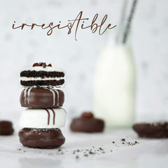 Gluten Free Palace chocolate-covered cookies closeup, premium chocolate flavor ideal for celebrations.