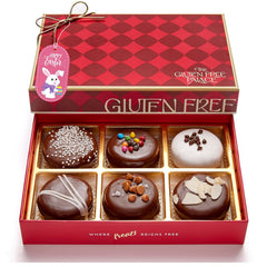 Gluten Free Palace gourmet cookie gift box, elegant presentation for gifting occasions.