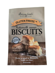 Glutenfreeee biscuit mix box packshot showing gluten-free comfort for home bakers.