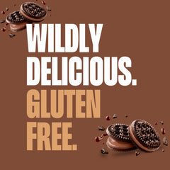 Glutino Swiss Miss hot cocoa sandwich cookies, ready to share.