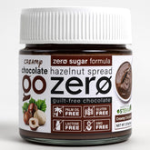 Go Zero Creamy Hazelnut Spread jar with smooth texture for toast.