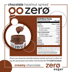 Go Zero Hazelnut spread pouring from spoon.